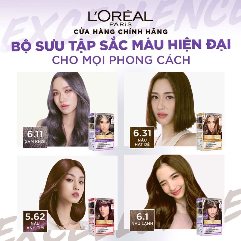 Kem Nhuộm Tóc Loẻal Dưỡng Tóc Màu Chuẩn Đẹp 172ml