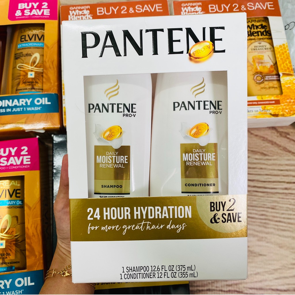 [Có Bill Mỹ] BỘ DẦU GỘI XẢ PANTENE CỦA MỸ CHAI 375ML