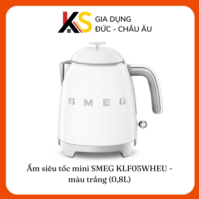 [Mã ELHADEV giảm 4% đơn 300K] Ấm siêu tốc mini SMEG KLF05WHEU - màu trắng (0,8L)