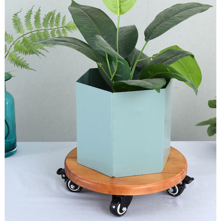 Combo 2 Đế lót chậu cây có bánh xe di chuyển chịu trọng lực 80kg R30xC8cm - Kệ làm giá đỡ kệ hoa cây cảnh sân vườn