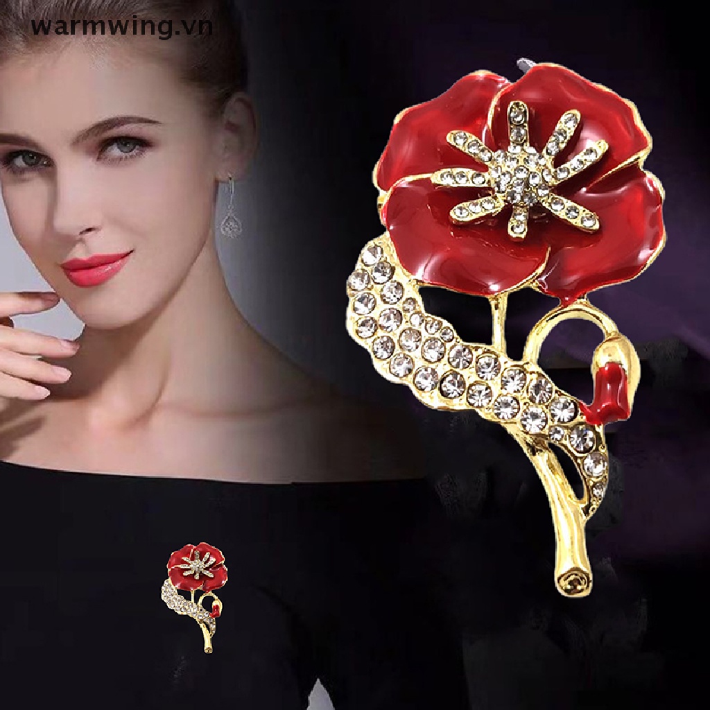 Cài Áo Hình Hoa Cẩm Chướng Đỏ Thời Trang