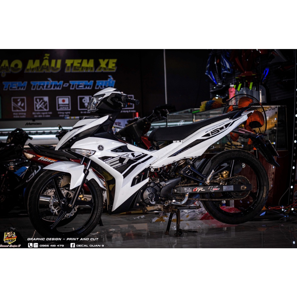 TEM EXCITER_150 phối trắng đen siêu đẹp