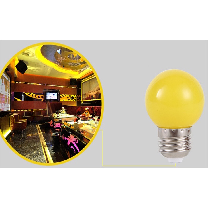 Bóng Đèn Led Búp Chanh 1W Trang Trí Trong Nhà Ngoài Trời, Bóng Đèn Trong Nhỏ Led Bulb