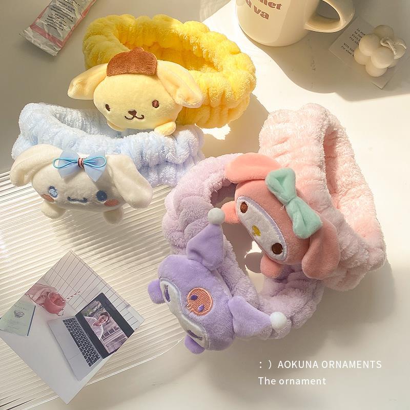 Băng đô cute nhân vật Sanrio Băng Đô Cài Tóc Rửa Mặt Bằng Vải Bông Hình Melody Dễ Thương Cho Bé Gái