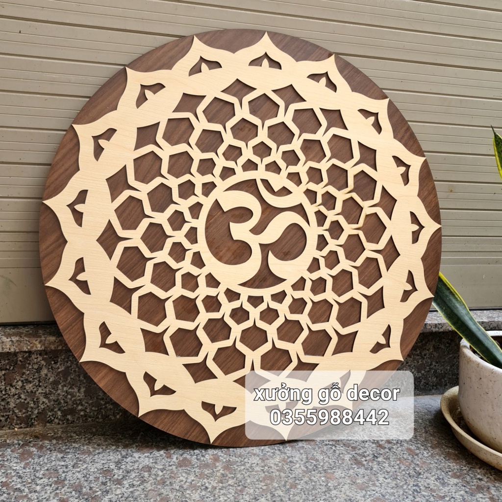 Tranh treo tường Decor hoa Mandala trang trí phòng thiền , yoga, phòng tập