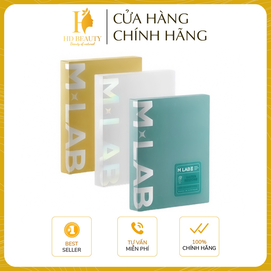 Mặt nạ sợi tre MLab giúp cấp ẩm, dưỡng trắng và kiềm dầu, ngừa mụn hộp 7 miếng