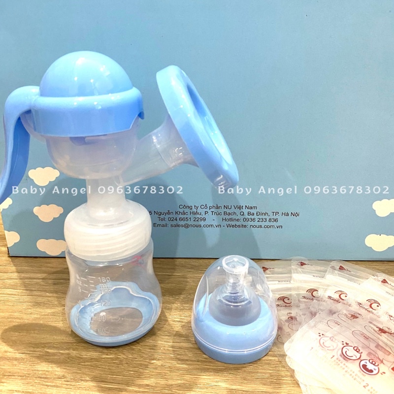 Máy vắt sữa cầm tay Kichi 3in1, tặng kèm 6 túi trữ sữa tiện dụng