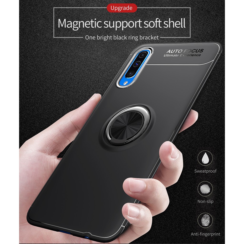 Ốp điện thoại silicon mềm có vòng móc nam châm cho Samsung Galaxy A50 A50S A70 A30 A20 A10 A51 A71 A10S A20S