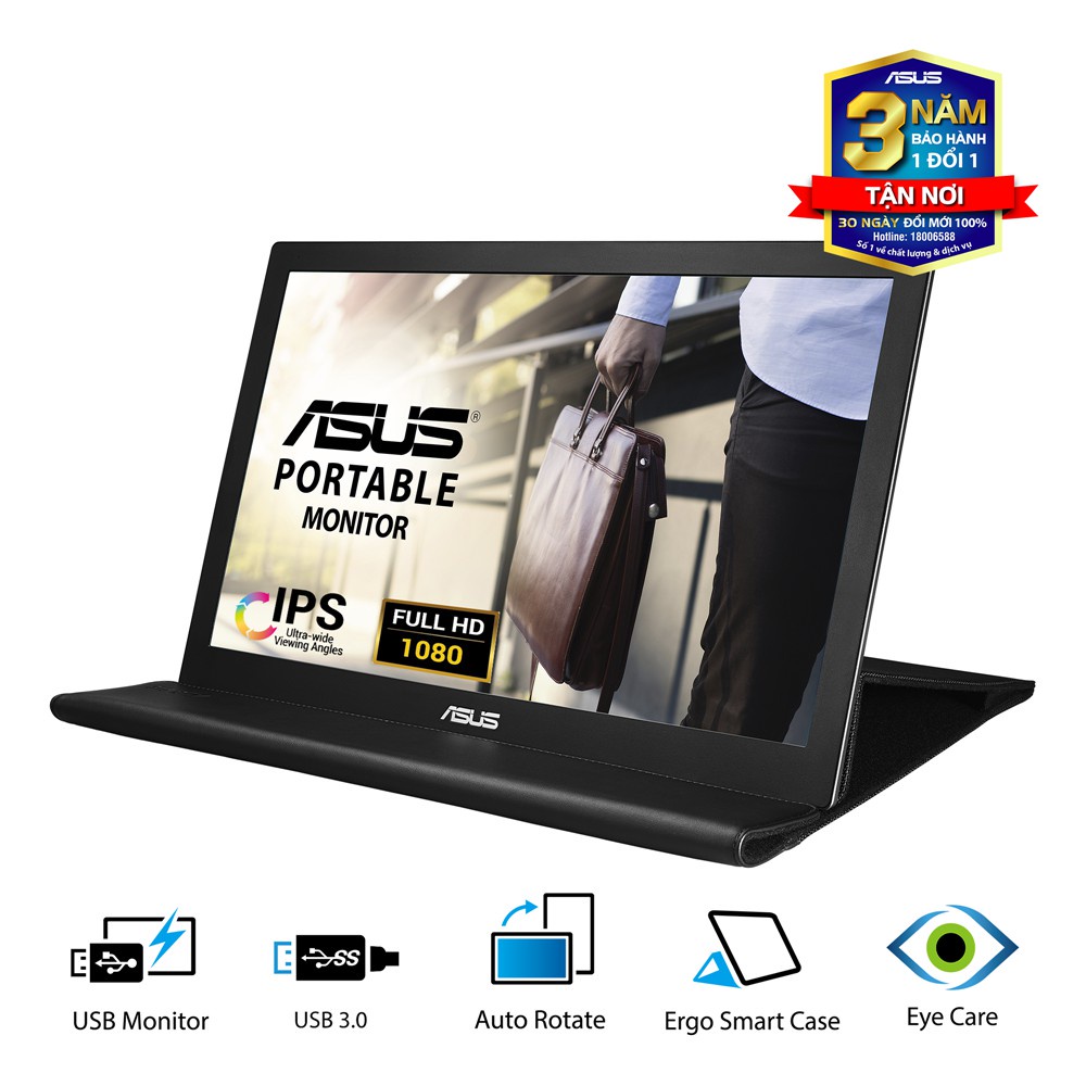 [Mã ELHASALE1TR giảm 5% đơn 3TR] Màn Hình Di Động ASUS MB169B+/BR+ 15.6'' Full HD (1920x1080) IPS Nhỏ Gọn (Ko Cảm Ứng)