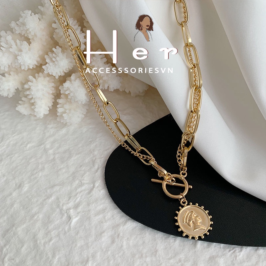 Dây Chuyền, Vòng Cổ Nữ Chocker 2 tầng Sunny Độc Đáo Her Accessories C13