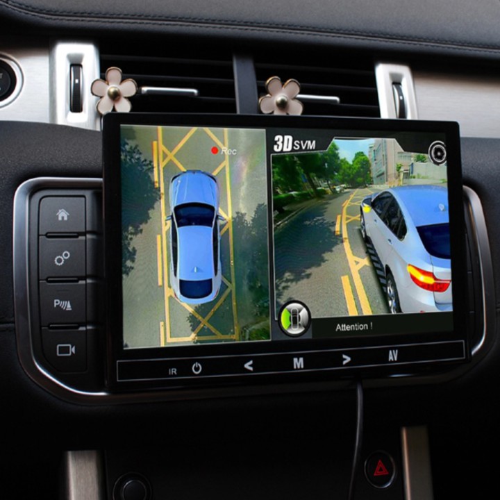 Bộ camera hành trình 360 độ lắp cho màn hình xe ô tô. Bản 3D cao cấp chuẩn AHD, 1080P - Hàng Cao Cấp