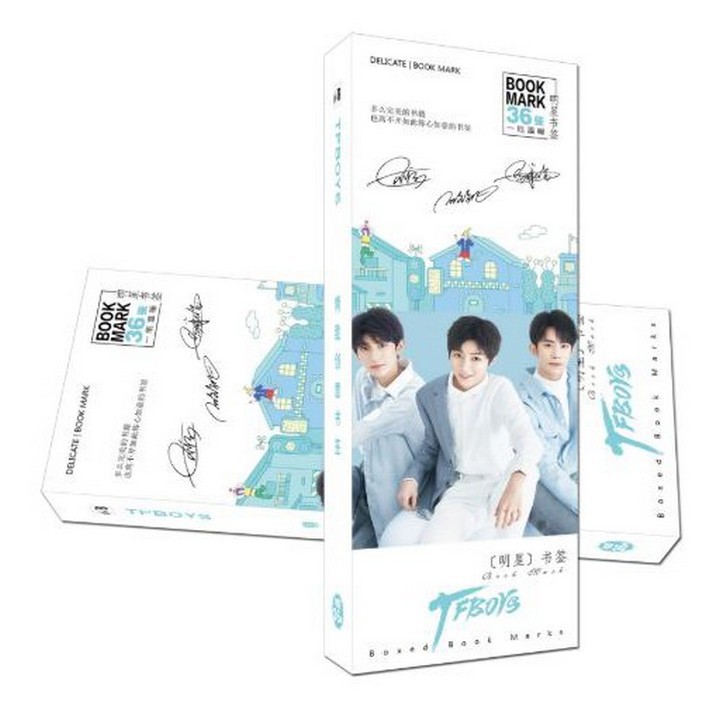 Bookmark TFboys đánh dấu trang 36 tấm in hình nhóm nhạc idol Trung Quốc