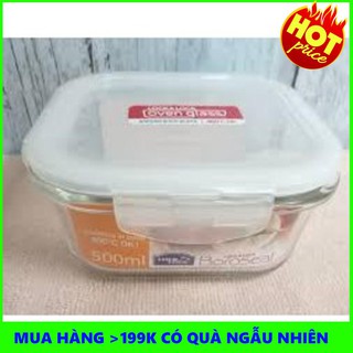Hộp thủy tinh vuông lock&lock llg214 500ml | tại hà nội