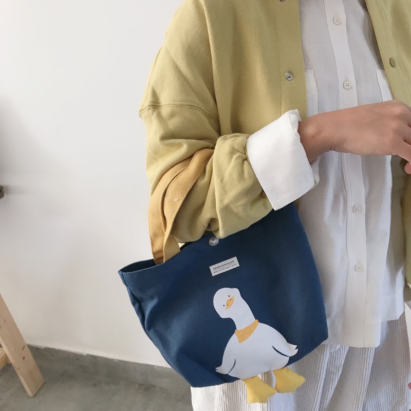 Túi tote vải canvas hình con vật siêu hot