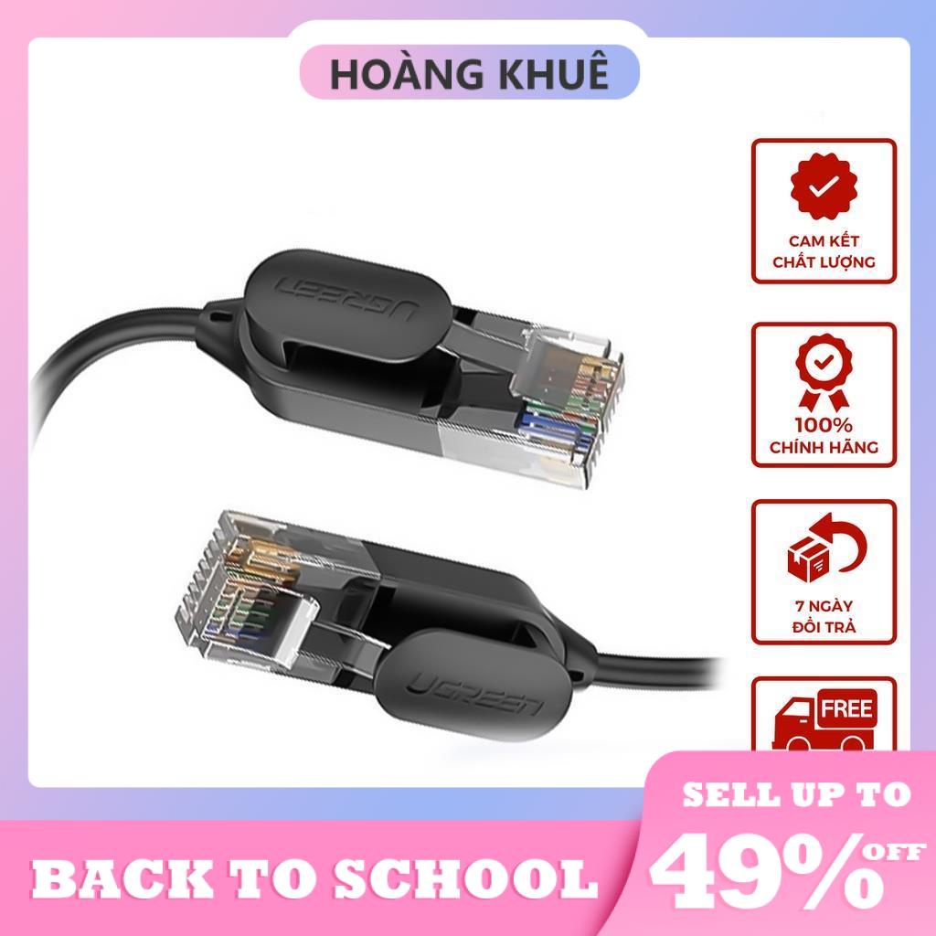 Dây cáp mạng Ethernet chuẩn CAT6A đầu cắm RJ45 siêu mỏng, hỗ trợ tốc độ nhanh lên đến 10Gbps dài từ 0.5-2m UGREEN NW122