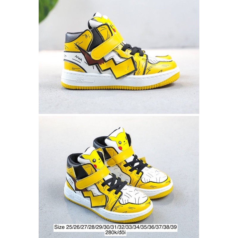 Sneaker spiderman và pikachu