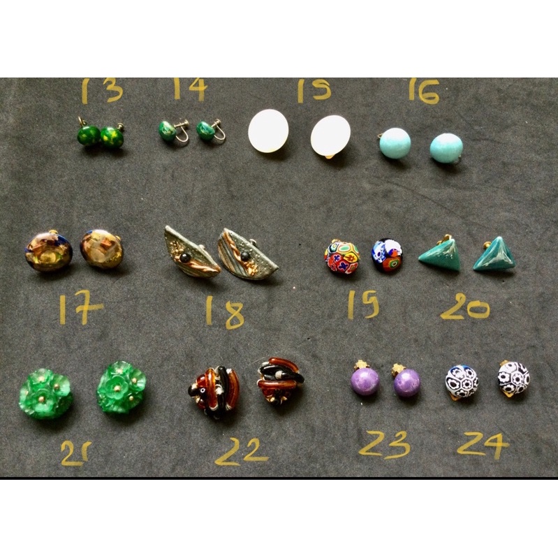 Khuyên tai sứ, thủy tinh, đất sét