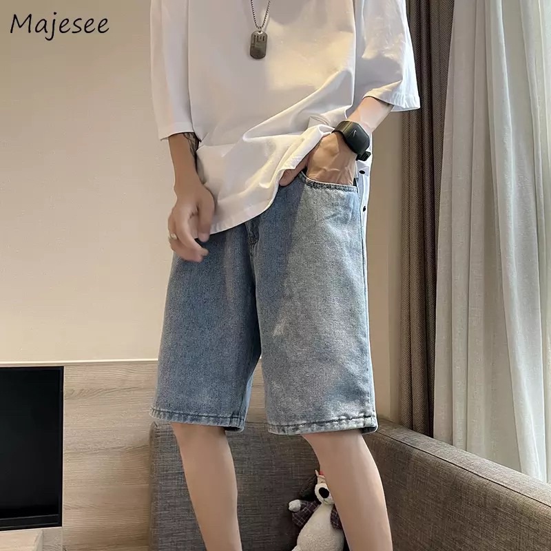 QUẦN SHORT JEANS ỐNG RỘNG UNISEX T-A-N Style hàn quốc-QSJ04-chất ngất màu xanh ảnh thật