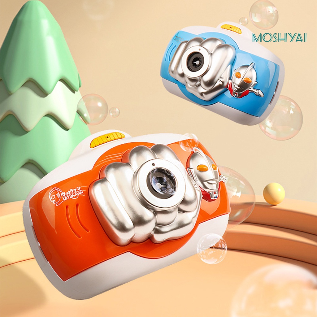 Máy Thổi Bong Bóng Hình Ultraman Bằng Nhựa Có Nhạc Thông Dụng Cho Hoạt Động Ngoài Trời