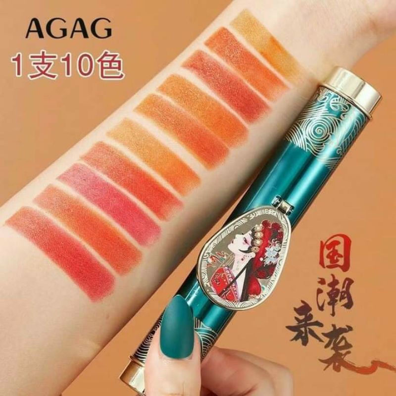 💮 SON THẠCH AGAG TIỂU THƯ 10 MÀU MA THUẬT KÈM GƯƠNG NỘI ĐỊA TRUNG SIÊU HOT 💮💮