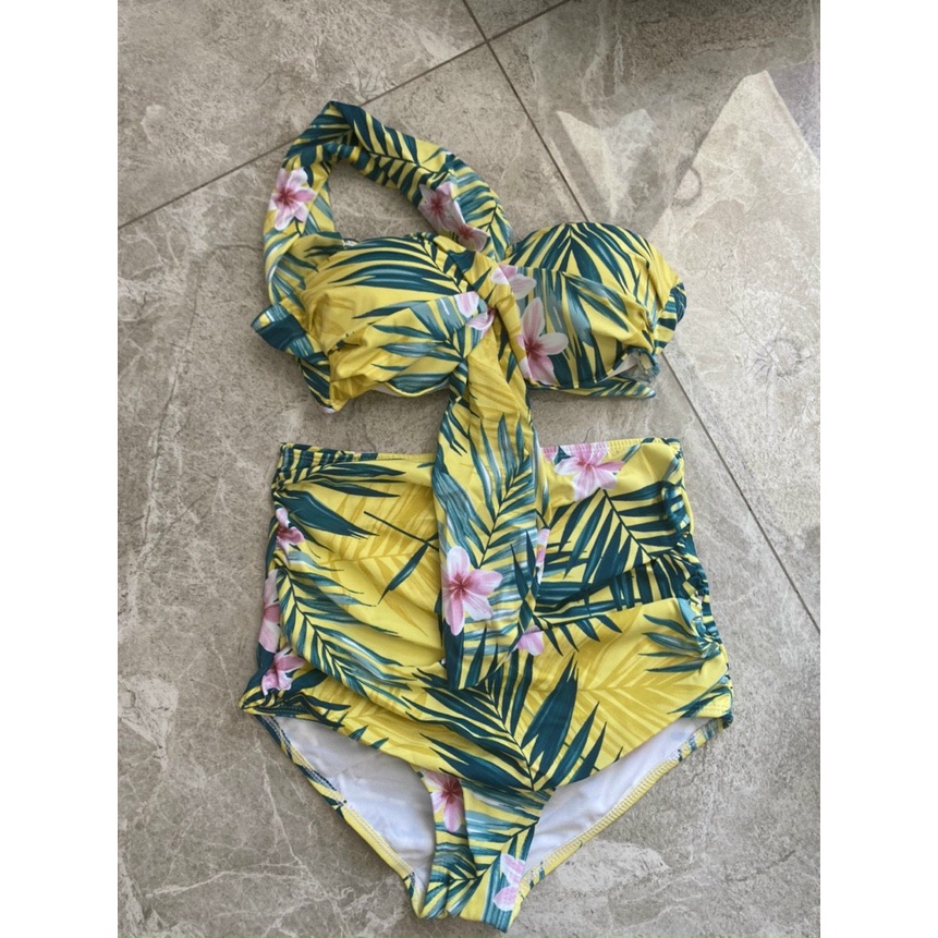 Bikini 2 Mảnh Lệch Vai Cúp Ngực Nhiều Màu, Đồ Bơi Nữ Chéo Vai Gọng Nâng Ngực Gợi Cảm  - OS033