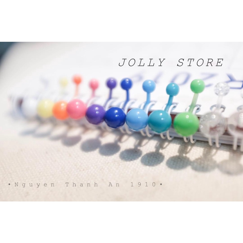 Khuyên rốn nhựa sinh học nhiều màu sắc JOLLY không gây kích ứng da xỏ khuyên Piercing