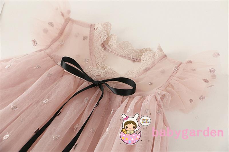 Đầm Sát Nách Ren Hoa Cho Bé Gái