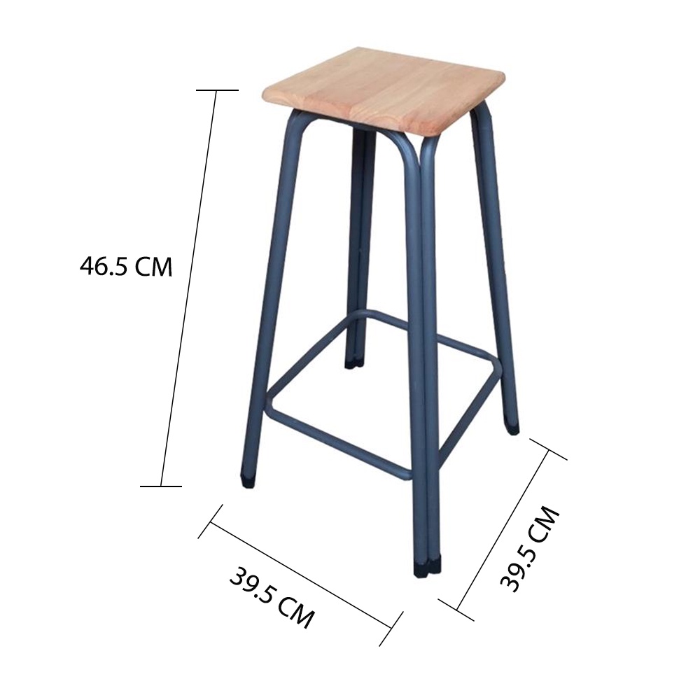 HomeBase ME LIVING Ghế xếp gỗ MDF khung thép CAYLA W39.5xH46,5xD39.5 màu gỗ sồi