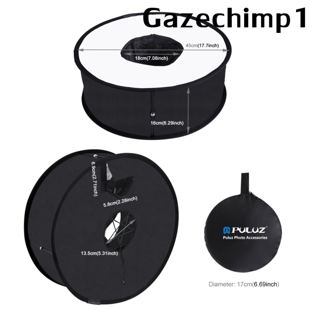 [GAZECHIMP1] 18\" / 45cm Macro Ring Round Style Softbox for Speedlight Flash Light Shoot with Carry Bag