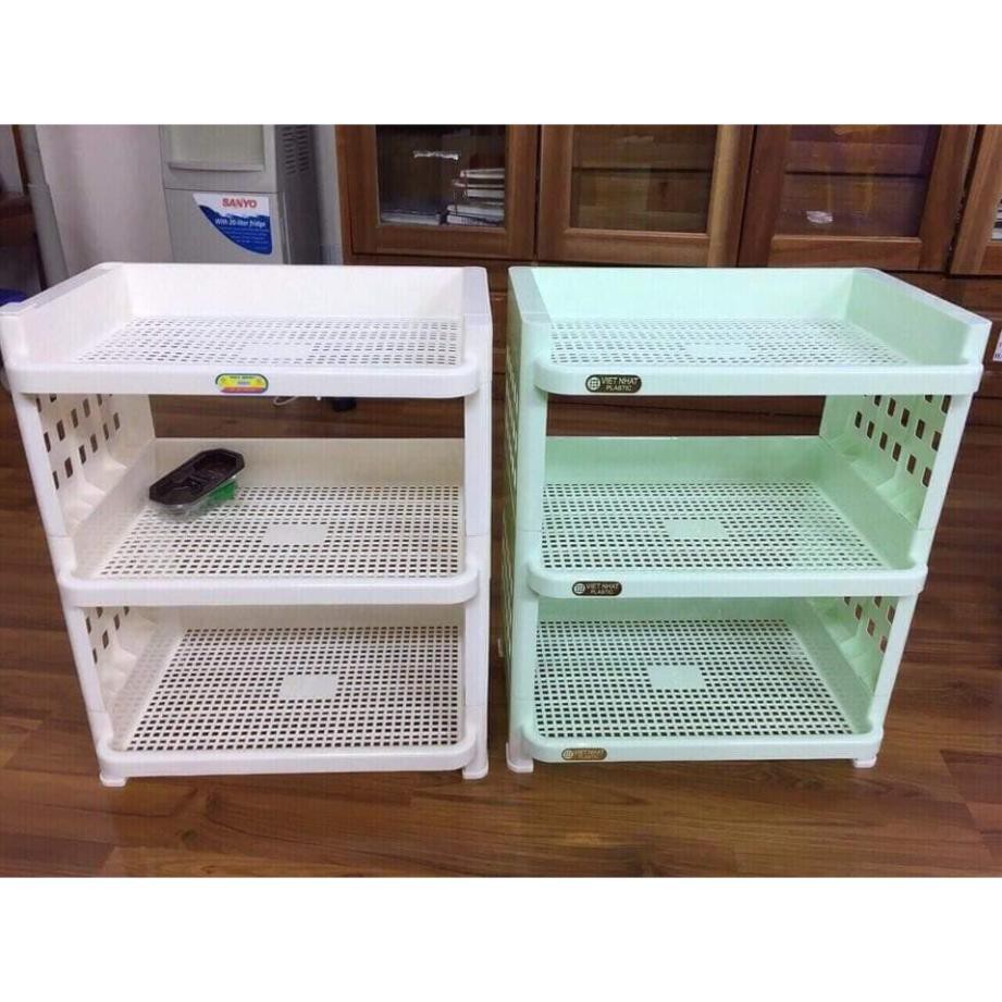 ( hang hot) Kệ chén Việt Nhật 3 tầng chắc chắn - đồ dùng phòng ăn tiện lợi