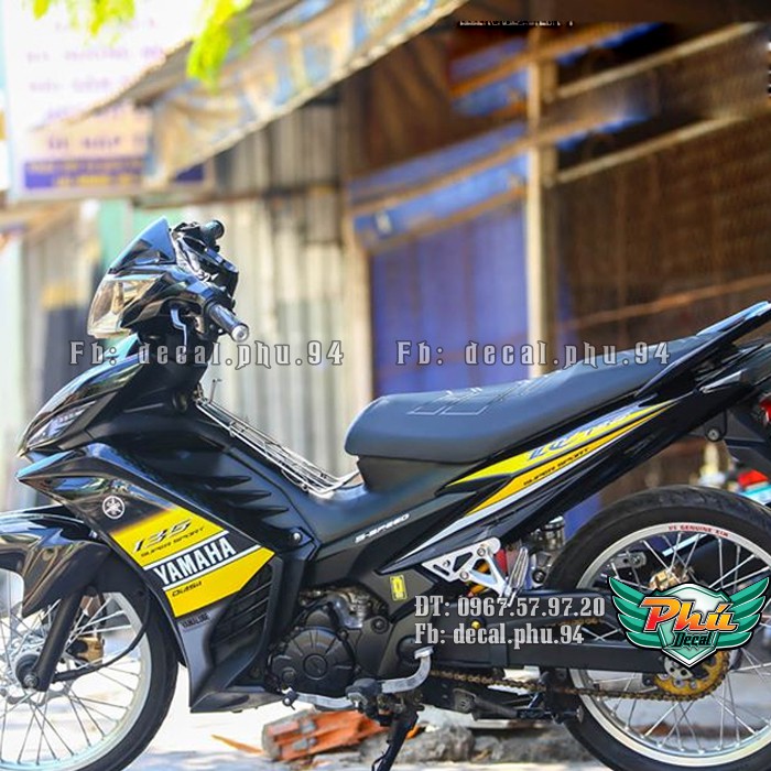 Tem rời Exciter 135 2011-2014 vàng đen (J)