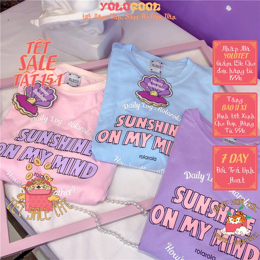 Áo Thun Tay Lỡ Form Rộng Unisex SUNSHINE