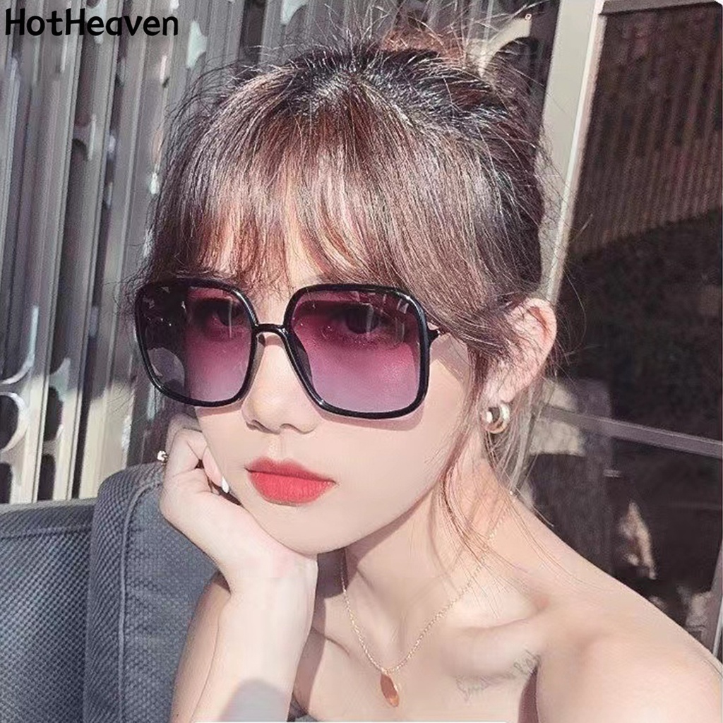 Kính Mát Gọng Vuông Lớn Chống Tia UV400 Thời Trang Cho Nam Nữ
