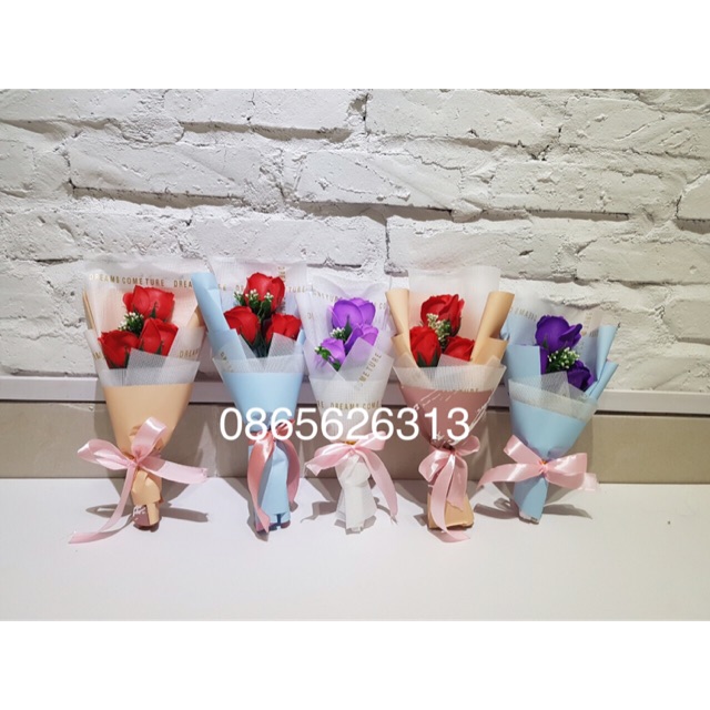 Hoa sáp thơm bó 3 bông