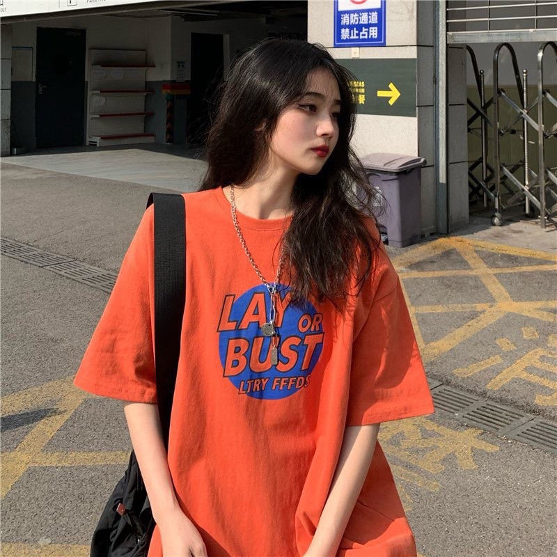 Áo thun phông nam nữ PINK tay lỡ form rộng LAY BUST Unisex