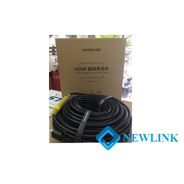 Cáp HDMI Tròn Dẻo Hỗ Trợ 4K Ugreen HD104 Chính Hãng 30m-40m-50m cao cấp CÓ IC Khuếch đại