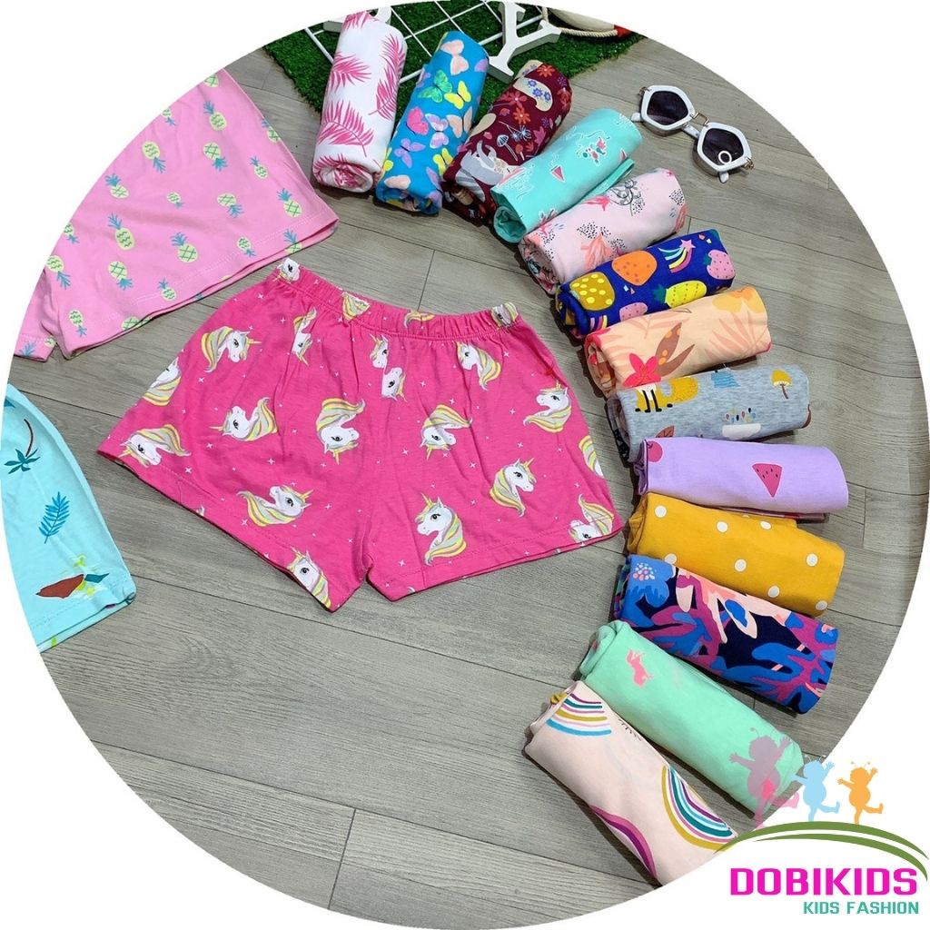 Quần đùi chục cho bé thun cotton xuất dư mềm mịn mát cho bé 8-45kg