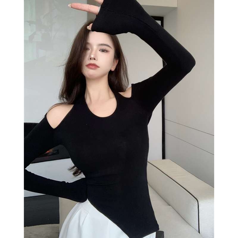 Áo kiểu tay dài hở vai thiết kế trẻ trung thời trang cho nữ