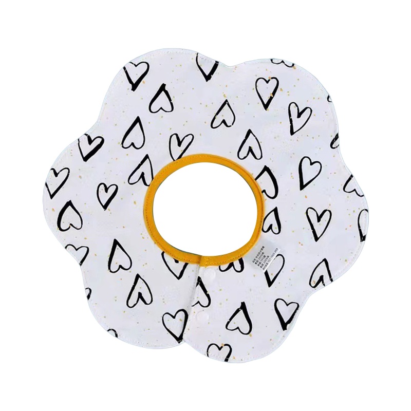 Yếm Ăn Cotton Dệt Kim Thoáng Khí Chống Nước Xoay 360 Độ Dễ Thương Cho Bé Trai + Gái