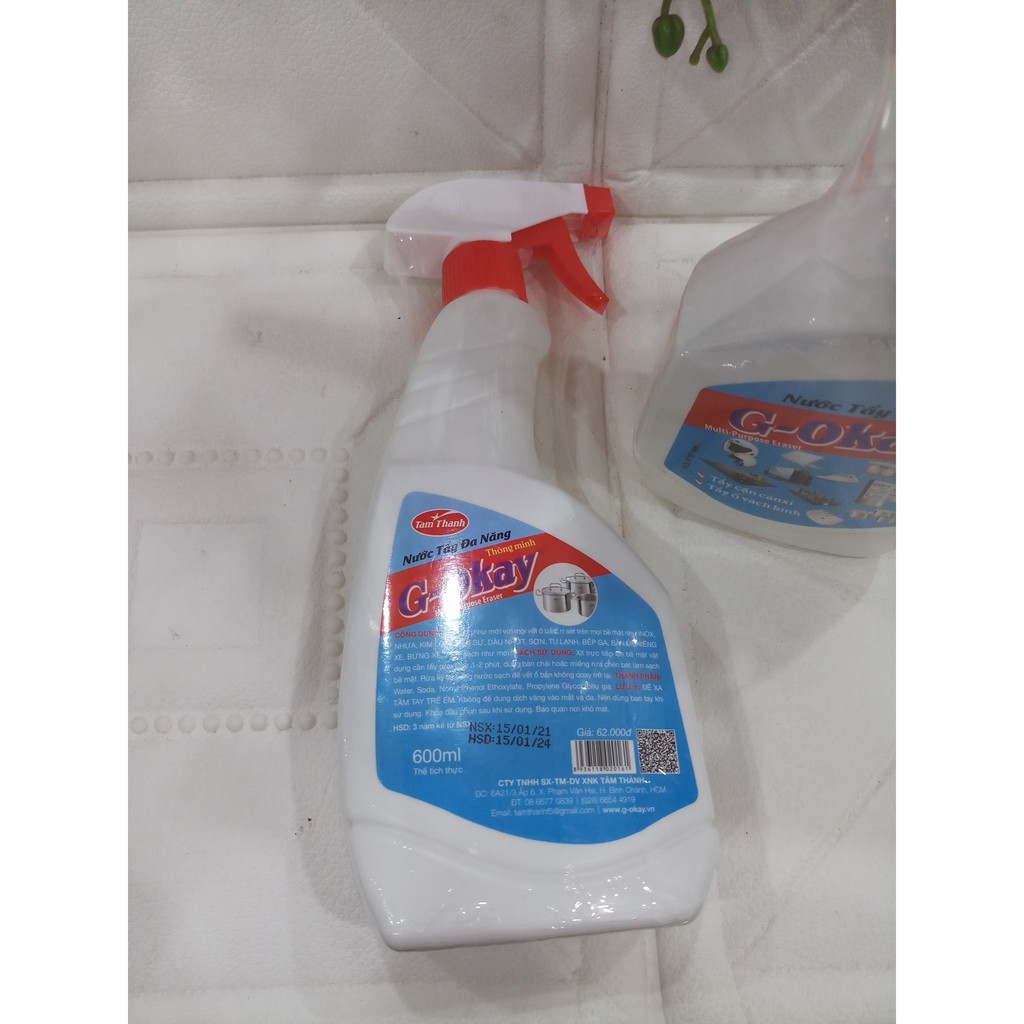 NƯỚC TẨY ĐA NĂNG 600ML BÌNH XỊT TIỆN LỢI SỬ DỤNG TRÊN NHIỀU BỀ MẶT