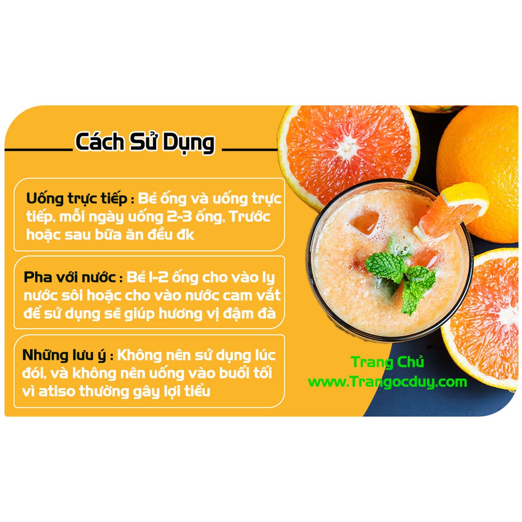 Cao Nước Atiso Vitamin C Ngọc Duy-Hộp 10 ống