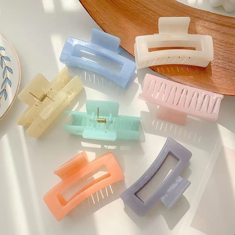 Kẹp Tóc Acrylic Trong Suốt Phong Cách Hàn Quốc Dễ Thương Dành Cho Nữ