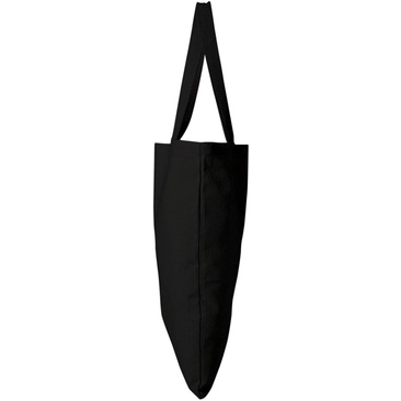 Túi tote vải canvas đen phong cách Hàn quốc, có khóa miệng tiện dụng Never Late To Start
