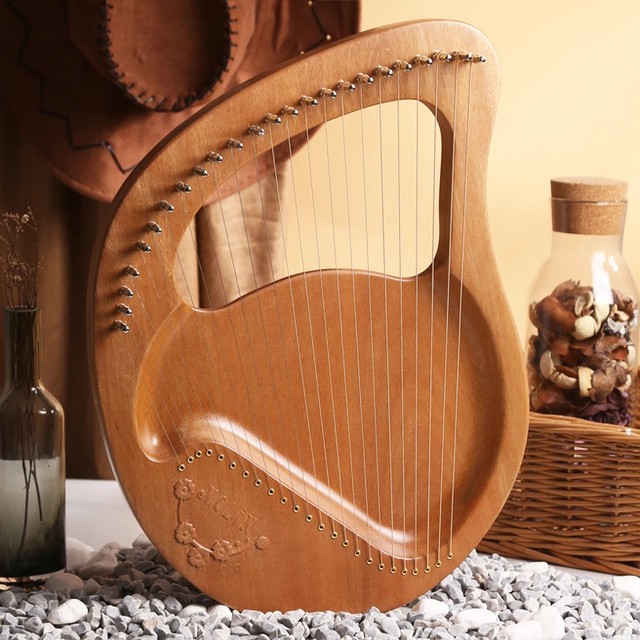 [Lyre 24 dây] Đàn Lyre 24 dây Lyre Harp Molin-MM103 Nâu Hạt Dẻ tặng cây chỉnh dây, phím gãy đàn, khăn lau