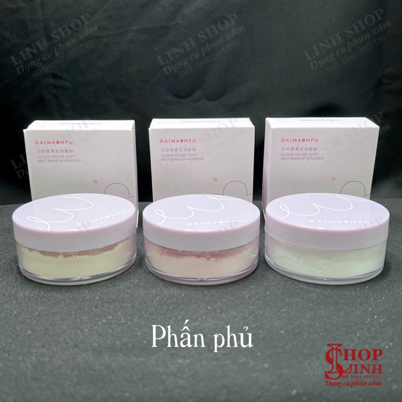 Phấn phủ kiềm dầu Daima NPU 10g, phấn phủ định hình khuôn môi mày sợi hairstroke không trôi, giữ khuôn