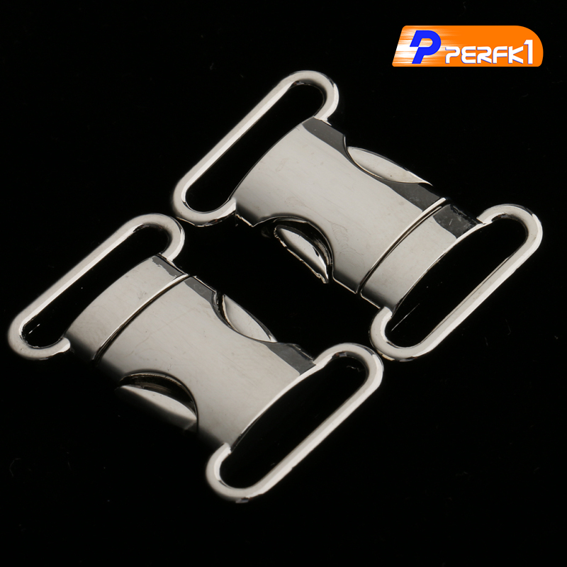 Hot-2pcs Stainless Steel Side Release Buckles for Webbing Quick Release Buckles