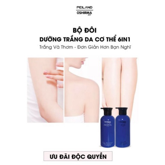 Sữa Tắm Trắng Da 6in1 Oshirma 450ml