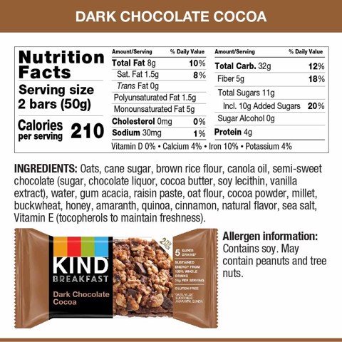 NHÀ PHÂN PHỐI KIND Breakfast Protein Bar - nhập khẩu USA Hộp 8 thanh