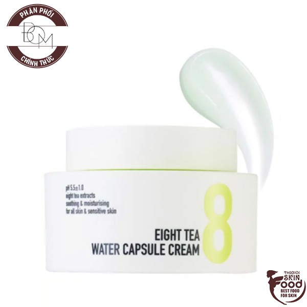 Kem Dưỡng Cấp Nước Giúp Da Ẩm Mịn B.O.M Eight Tea Water Capsule Cream 50g