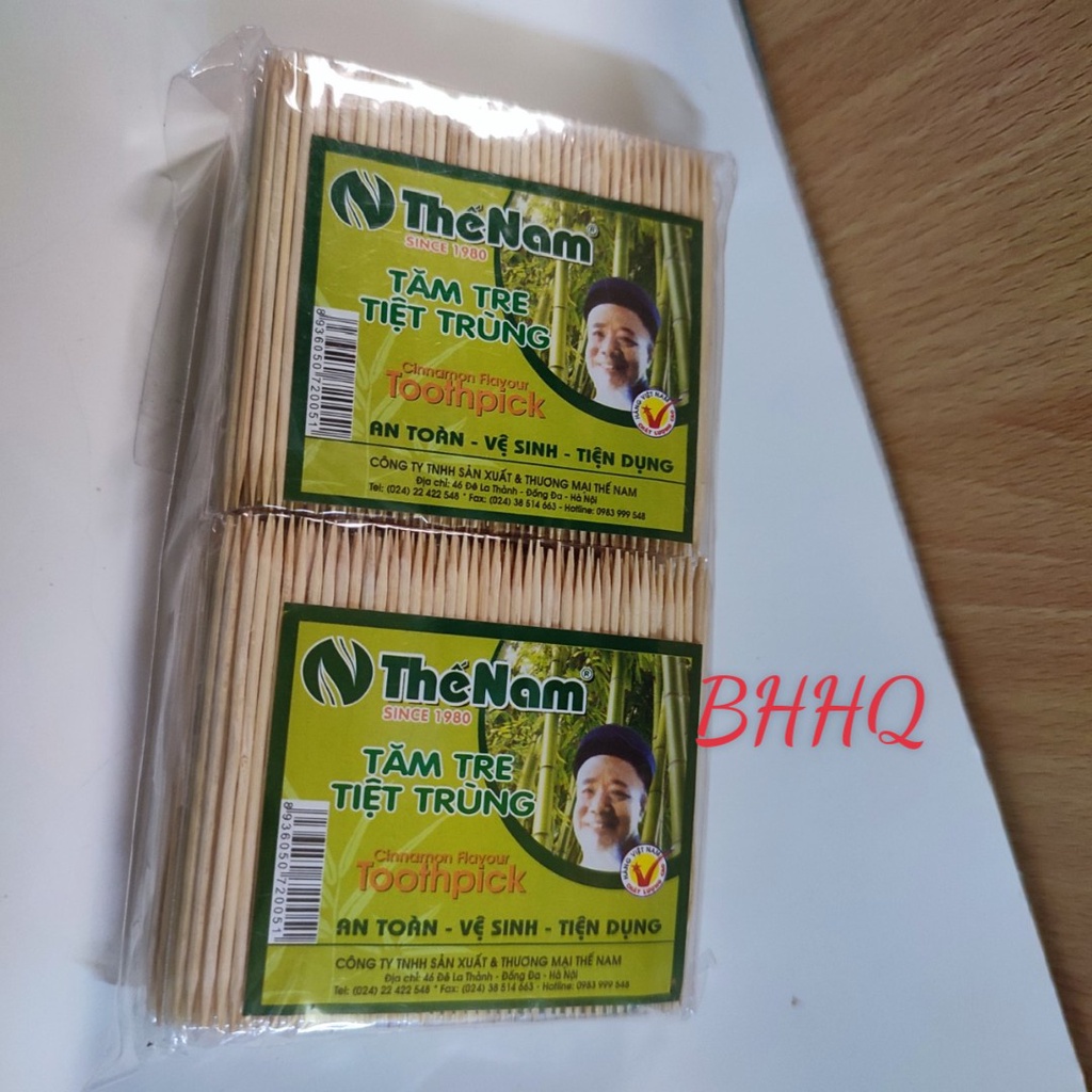 10 tép tăm xỉa răng đầu nhọn Thế Nam.